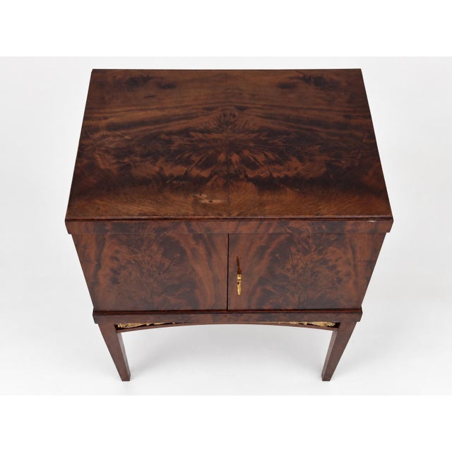 Swedish Grace Cabinet in Flamed Mahogany For Sale - Image 10 of 16