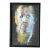Vintage Abstract Portrait Oil Pastel Painting For Sale