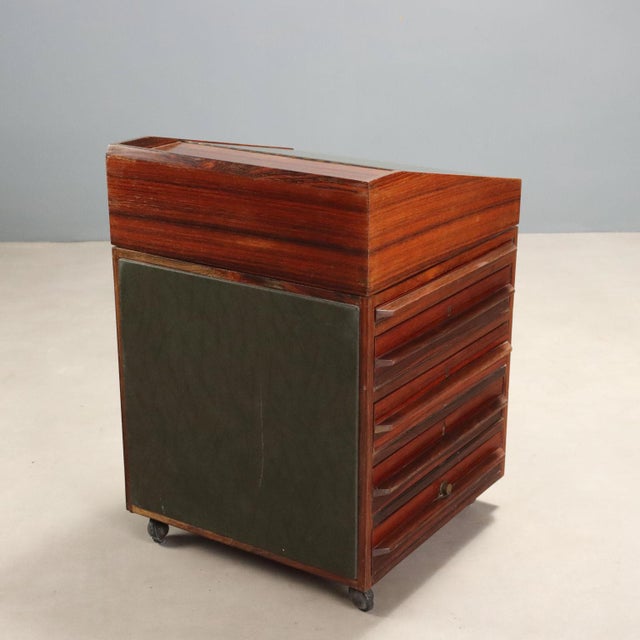 Brown Chest of Drawers with Desk, 1960s For Sale - Image 8 of 11