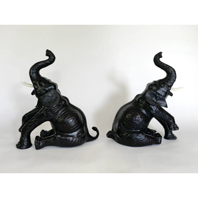 Vintage Leather Elephants - a Pair For Sale - Image 4 of 9