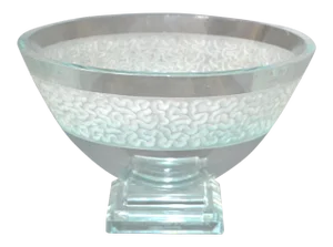 Stephen Schlanser Art Glass Award Footed Center Bowl