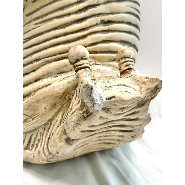 Vintage Italian Snail Garden Stool – Terracotta Garden Seat – Whimsical Outdoor Side Table For Sale - Image 14 of 14