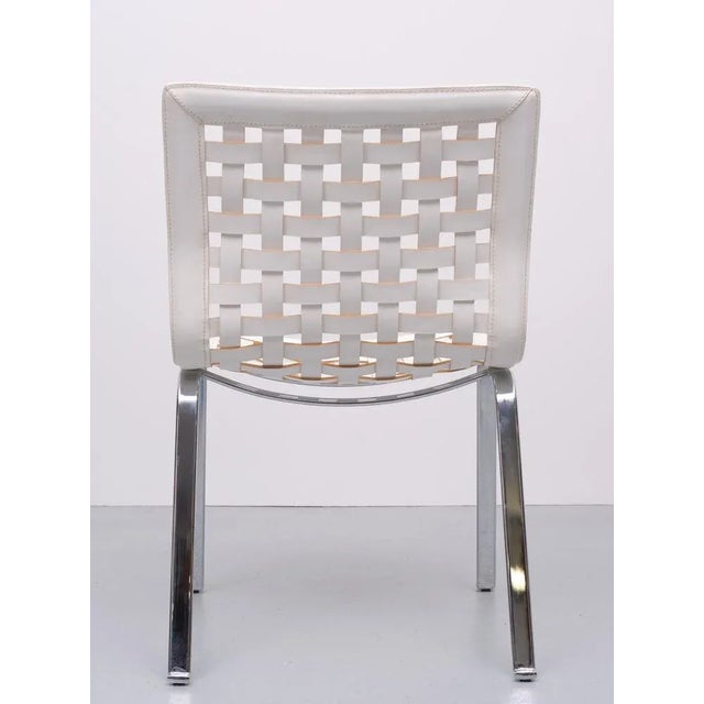 1980s Leather Network Chair by Giancarlo from Fasem, 1980s For Sale - Image 5 of 13