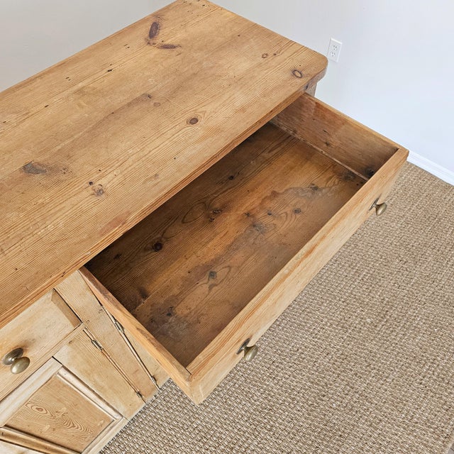 Antique English Pine Sideboard - Circa 1870 For Sale - Image 12 of 13