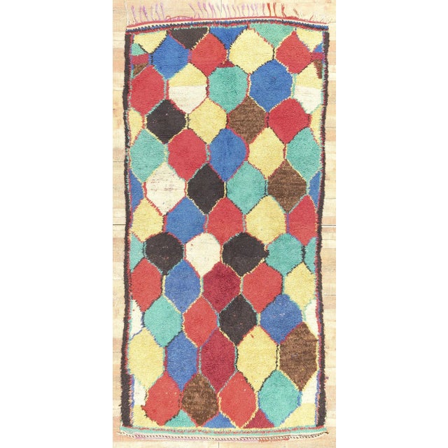 Vintage Moroccan Azilal Rag Rug - 04'06 X 09'05 For Sale - Image 9 of 10