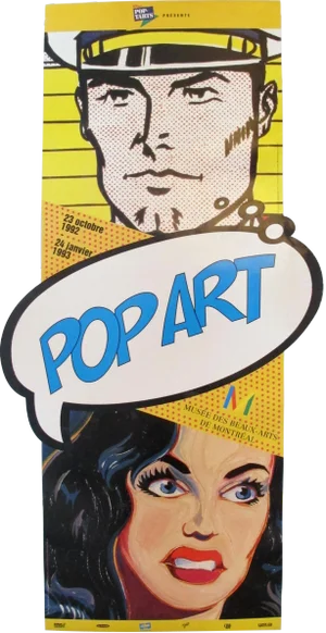 1993 Roy Lichtenstein and Mel Ramos Pop Art Exhibition Poster