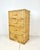 Vintage Woven Caning Wrapped Rattan Tall Dresser For Sale - Image 4 of 12