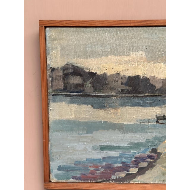 Mid-Century Modern Gustaf Olsson, Seascape, 1950s, Oil Painting on Canvas, Framed For Sale - Image 3 of 18