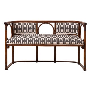 Antique Vienna Secession Bentwood Bench by Josef Hoffmann, 1910 For Sale