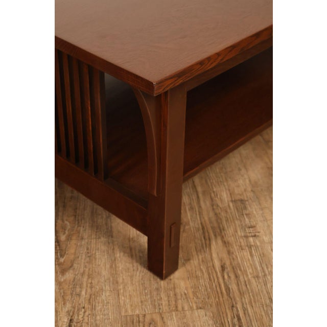 Brown Stickley Mission Collection Oak Cocktail Table For Sale - Image 8 of 18