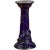 Chinese Antique Dark Blue Glazed Pedestal Stand with Raised Motifs For Sale - Image 10 of 10