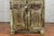 Wood Indian Rustic Painted Wood Cabinet with Carved Foliage & Distressed Patina For Sale - Image 7 of 12
