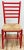 Vintage Red Ladderback Rush Seat Dining Chairs, S/5 For Sale - Image 4 of 11