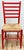 Vintage Red Ladderback Rush Seat Dining Chairs, Set of 5 For Sale - Image 4 of 11