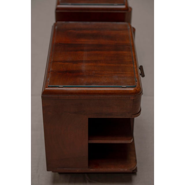 Vintage Art Deco Burl Wood Side Tables, 1930s, Set of 2 For Sale - Image 10 of 14