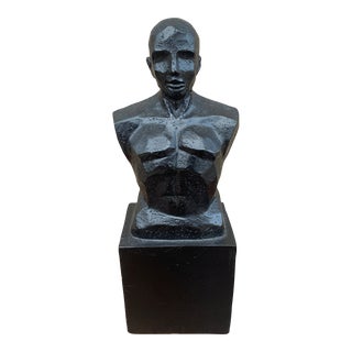 Vintage Contemporary Male Bust Sculpture For Sale