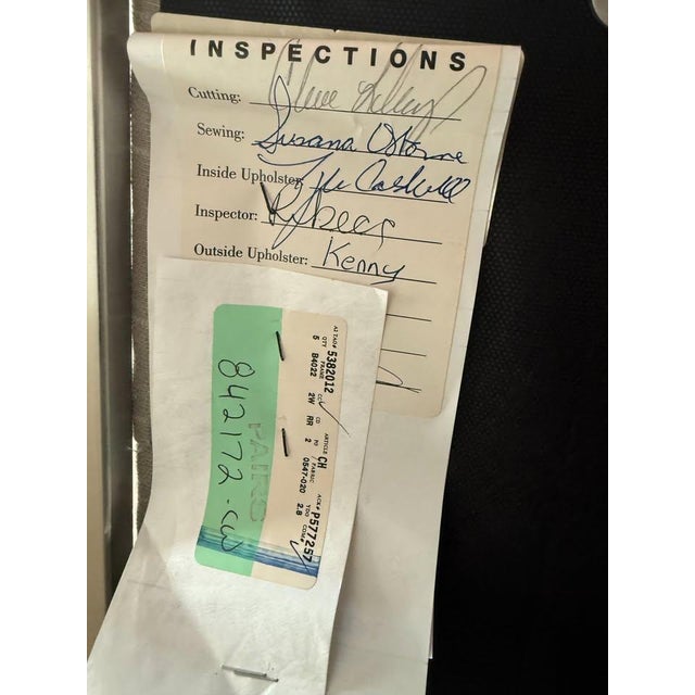 Bernhardt Late 20th Century Bernhardt Marco Chair B4022 With Brushed Stainless Steel Frame For Sale - Image 4 of 4