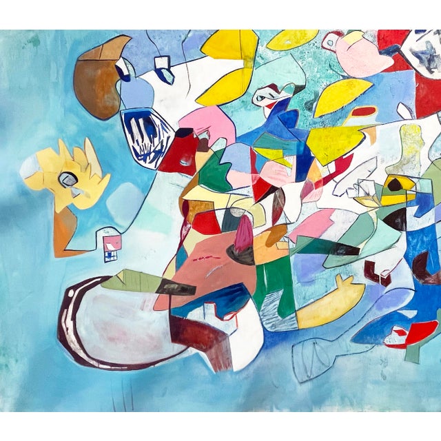 Isabel Brinck Original Abstract Painting on Canvas Titled "Perpetua" For Sale - Image 4 of 4