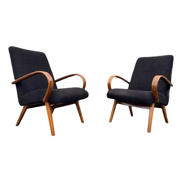 Set of Model 53 Armchairs by Jaroslav Smidek for Ton, 1960s For Sale