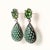 Contemporary 18k Gold 44.25ct Indicolite Tourmaline, Chrome Diopside and Diamond Earrings, A Pair For Sale - Image 3 of 5