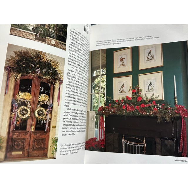 Vintage 1991 Dark Green & Gold “Holiday Homes” Coffee Table Book For Sale - Image 11 of 12