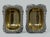 An Absolutely Stunning Identical Matched Pair of English Sterling Silver Gilt rectangular form Open Salts Cellars of good...