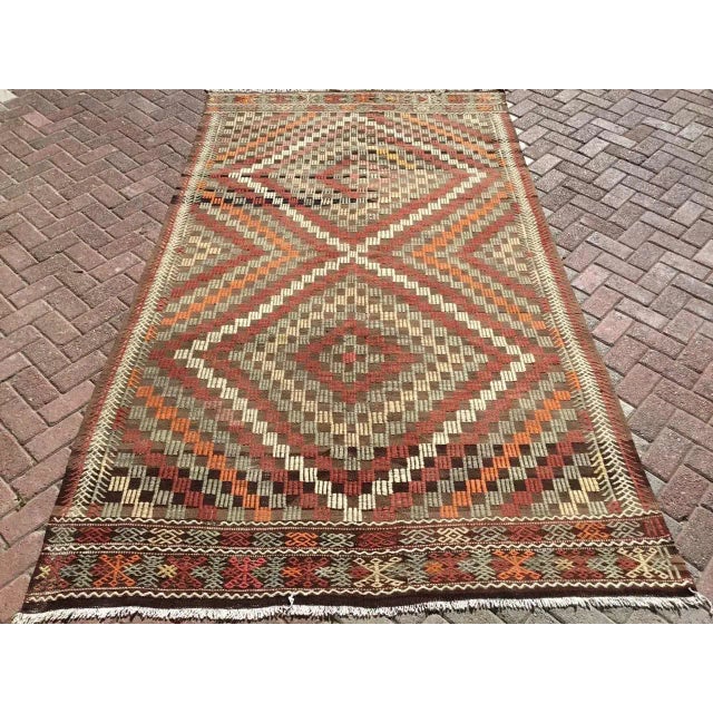 1960s Embroidered Nomadic Rug - 69" X 118" For Sale - Image 11 of 11