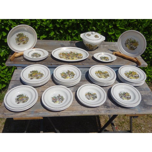 Cream French Earthenware Plates from Lunéville and Keller, 1890s, Set of 6 For Sale - Image 8 of 9