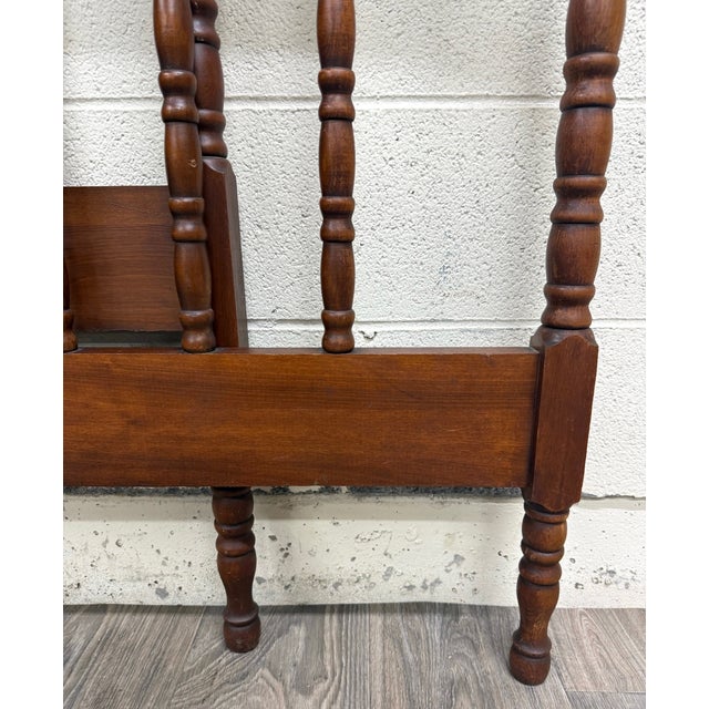 Vintage Full Size Jenny Lind Spindle Bed Spool Headboard and Footboard For Sale In Kansas City - Image 6 of 12