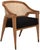 Noir NOIR Chloe Chair, Teak, Caning, and Black Cotton For Sale - Image 4 of 9