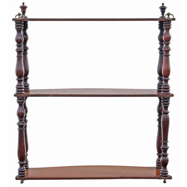 Antique Mahogany Wall Bookcase, 1800s For Sale - Image 4 of 5