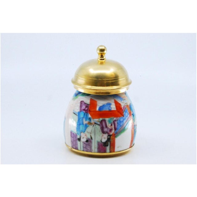 Porcelain Pot with Scenes For Sale - Image 4 of 11