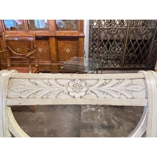 This product is a pair of Swedish Gustavian painted side chairs. These elegant chairs feature a classic Gustavian design...