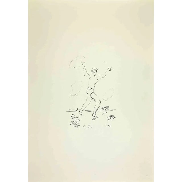 Dancing Man is an artwork realized by Filippo De Pisis (1896, Ferrara - 1956, Milano) in the 1960s. Black and white...