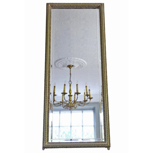 Antique Gilt Full-Length Floor Wall Dressing Mirror, 1910s For Sale - Image 9 of 9