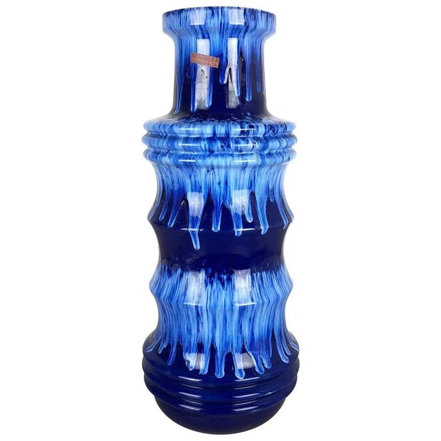 Large Pottery Fat Lava Multi-Color 266-53 Vase from Scheurich, 1970s For Sale - Image 17 of 17