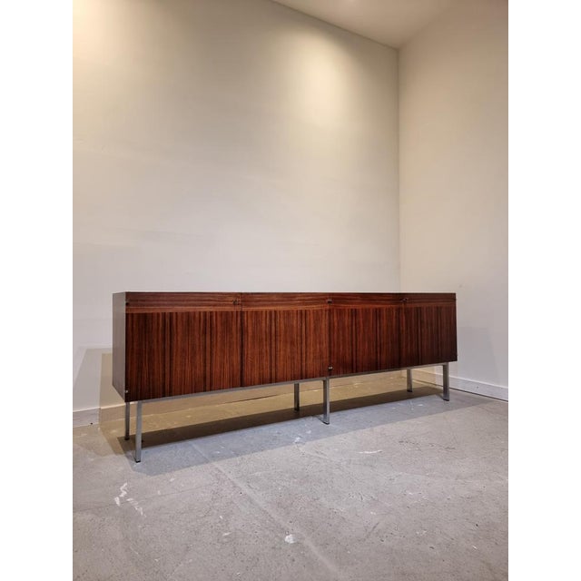 Sideboard with Travertine Top attributed to Etienne Fermigier, France, 1961 For Sale - Image 10 of 17
