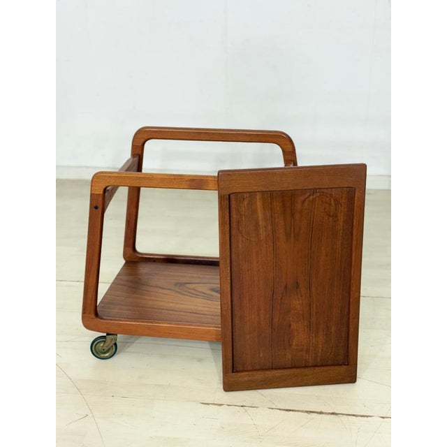 Wood Mid-Century Danish Teak Serving Trolley from Sika Møbler, 1960s For Sale - Image 7 of 11