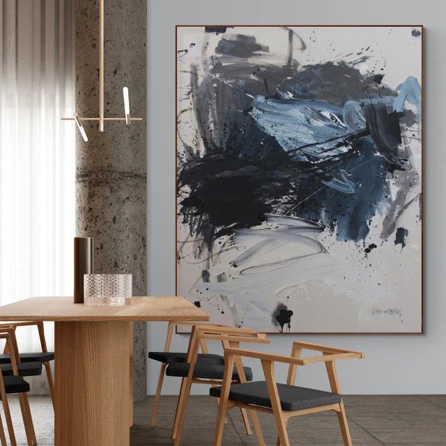 Daniela Schweinsberg Contemporary Abstract Acrylic / Mixed Media on Canvas Painting “There's a Storm Front Coming” by Daniela Schweinsberg For Sale - Image 4 of 11