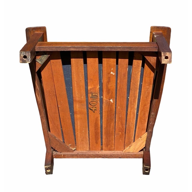 Antique Arts & Crafts Mission Oak Chair Stickley Brothers Quaint Furniture For Sale - Image 10 of 12