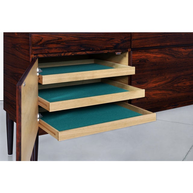 Wood Danish Modern Brazilian Rosewood Credenza by Ib Kofod Larsen For Sale - Image 7 of 14