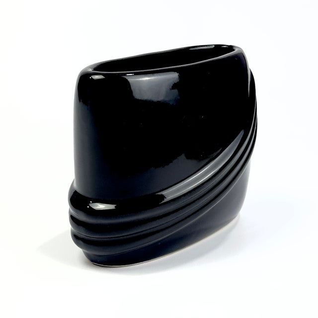 Flat & Black Postmodern Ceramic Vase Curation - Group of 5 For Sale - Image 16 of 18