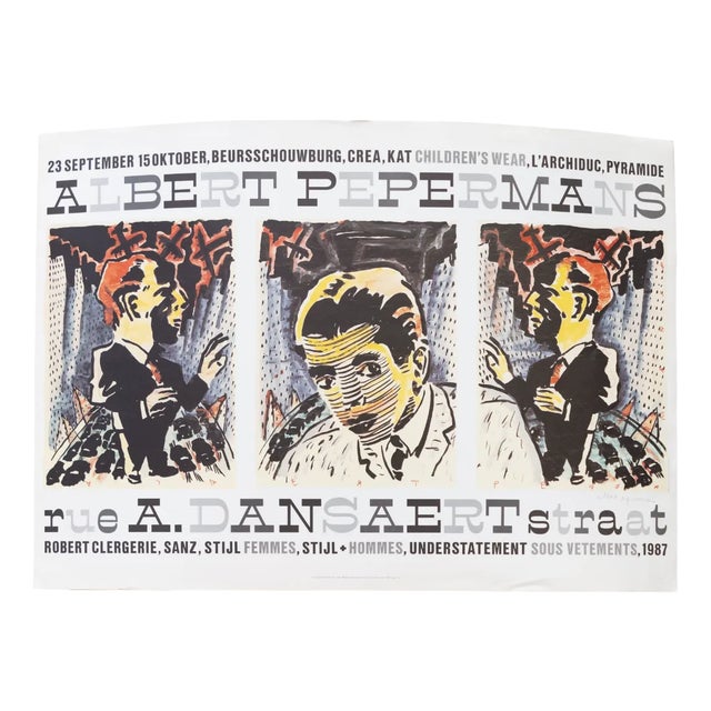 Albert Pepermans Poster, 1987 For Sale