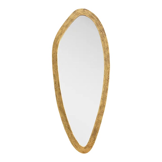 Matthew Izzo Home Macy Oval Brass Wall Mirror For Sale