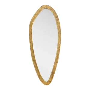 Matthew Izzo Home Macy Oval Brass Wall Mirror