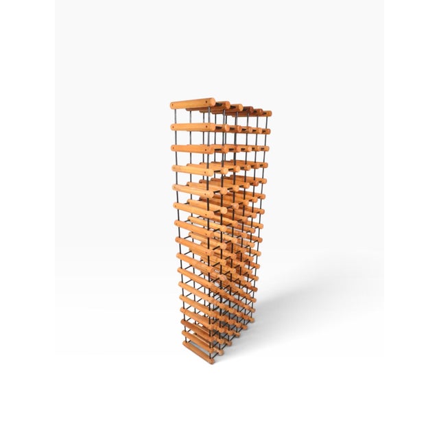 Mid 20th Century Large Architectural Mid Century 75 Bottle Wine Rack For Sale - Image 12 of 15