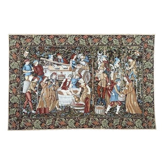 Aubusson Style Jacquard Tapestry, 1980s For Sale