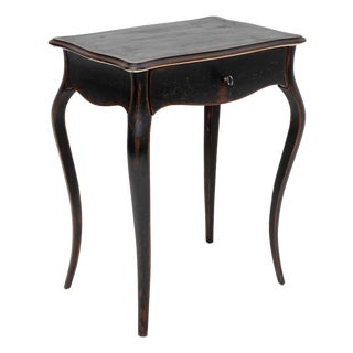 Baroque Style Black Side Table, Late 19th Century For Sale