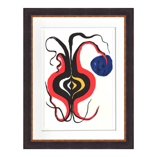 Calder Original Lithograph Dm07156l Derriere Le Miroir 1966 Framed For Sale