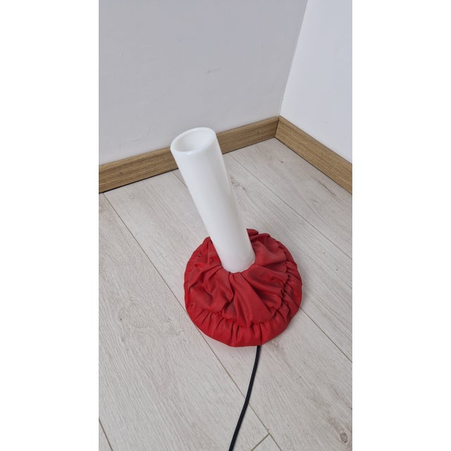 Cloche Table Lamps in Red and Black Fabric by De Pas Durbino & Lomazzi for Sirrah, 1982, Set of 2 For Sale - Image 12 of 18